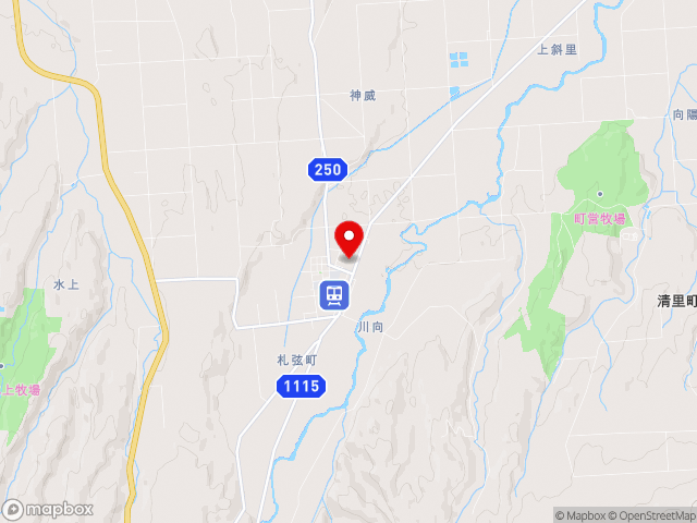 道道摩周湖斜里線沿いの道の駅 パパスランドさっつるの地図