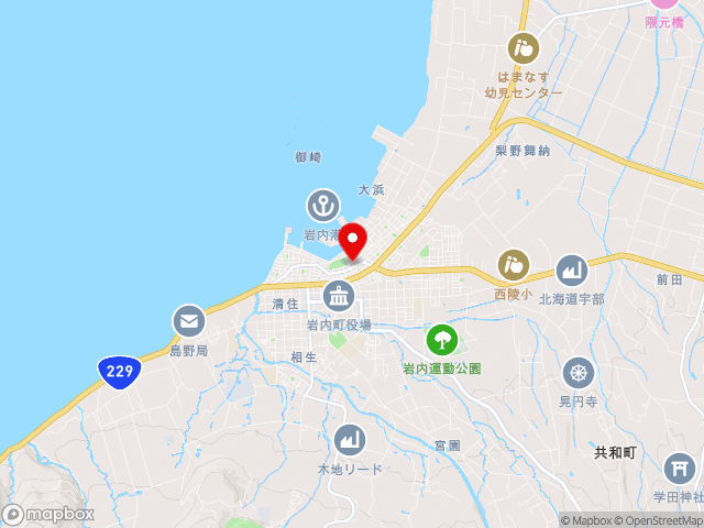 北海道の道の駅いわないの地図