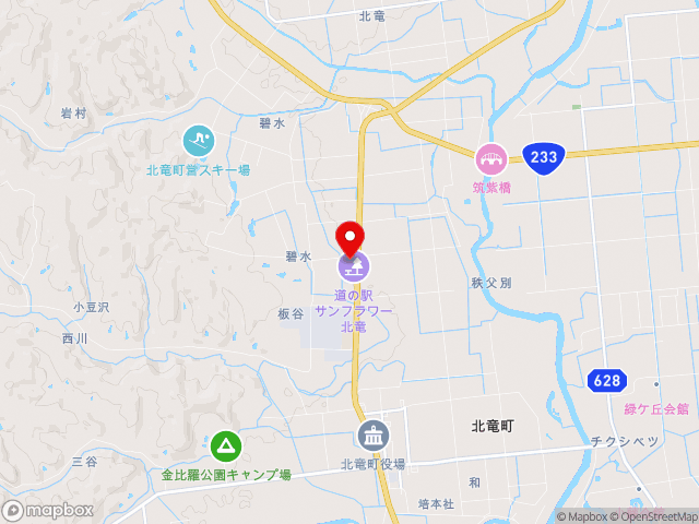 北海道の道の駅サンフラワー北竜の地図