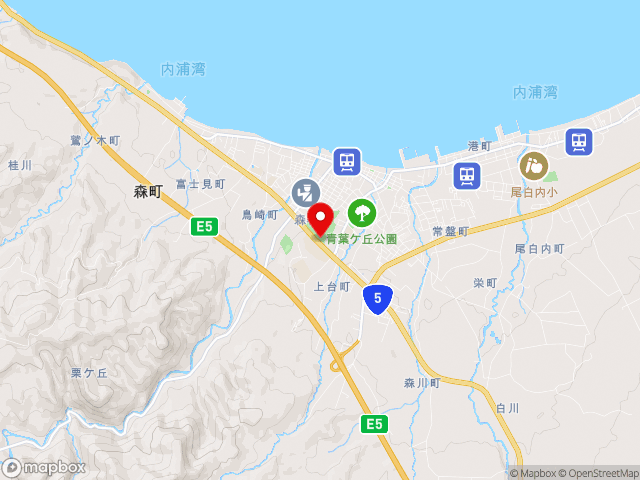 国道5号沿いの道の駅 YOU･遊･もりの地図