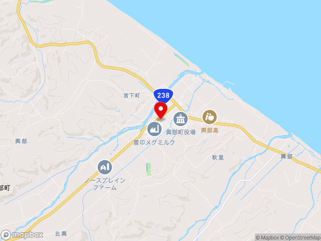 北海道の道の駅おこっぺの地図
