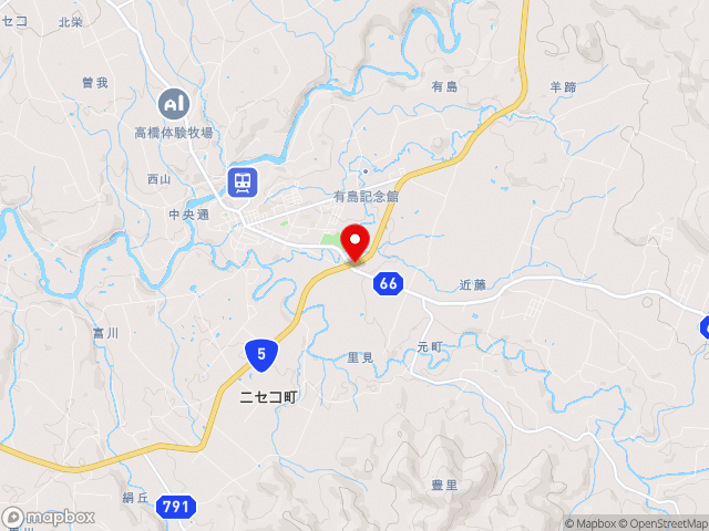 北海道の道の駅ニセコビュープラザの地図