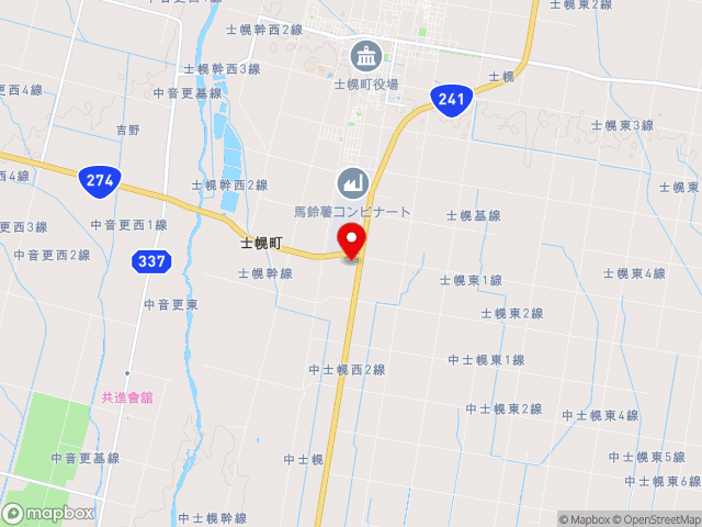 北海道の道の駅 ピア２１しほろの地図