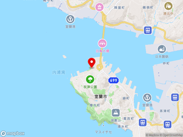 北海道の道の駅 みたら室蘭の地図