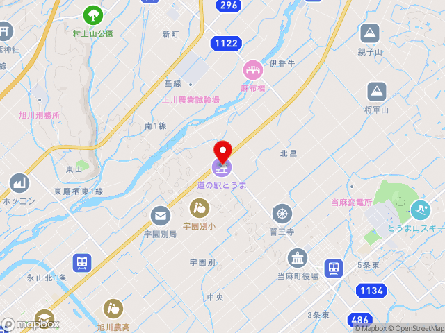 北海道の道の駅 とうまの地図