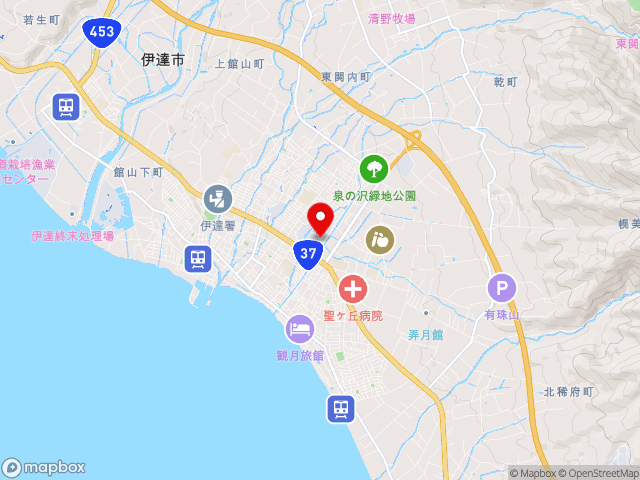 北海道の道の駅だて歴史の杜の地図