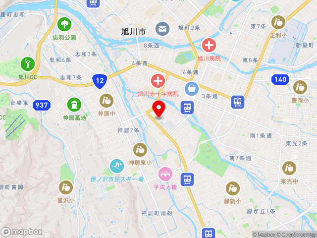 国道237号沿いの道の駅 あさひかわの地図