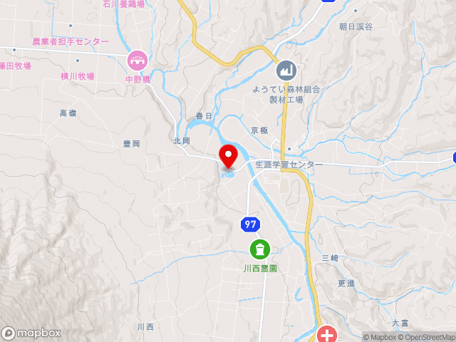道道京極倶知安線沿いの道の駅 名水の郷きょうごくの地図