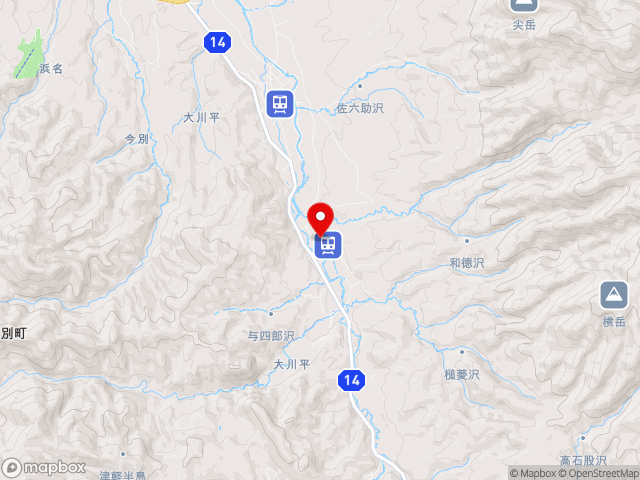 主要地方道今別蟹田線沿いの道の駅 いまべつの地図