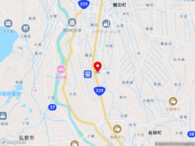 青森県の道の駅 つるたの地図