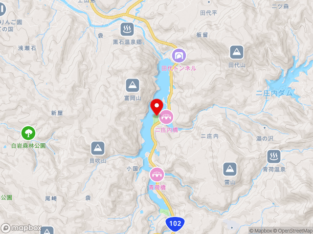 秋田県の道の駅 虹の湖の地図
