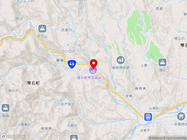 岩手県の道の駅雫石あねっこの地図