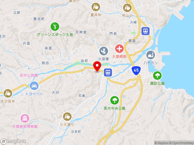 岩手県の道の駅くじの地図