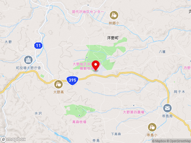 青森県の道の駅 おおのの地図