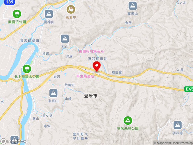 宮城県の道の駅 三滝堂の地図