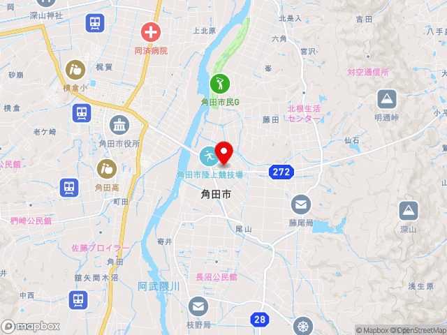 県道272号角田山下線沿いの道の駅 かくだの地図