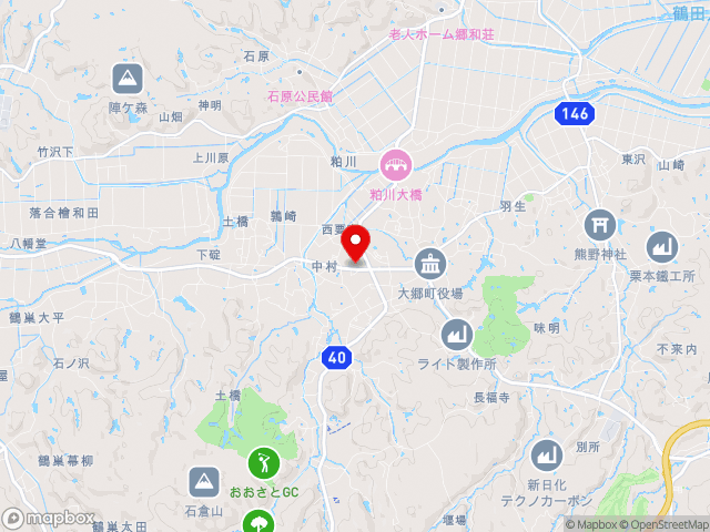 宮城県の道の駅おおさとの地図