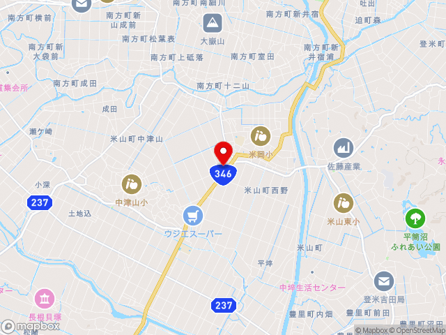宮城県の道の駅米山の地図