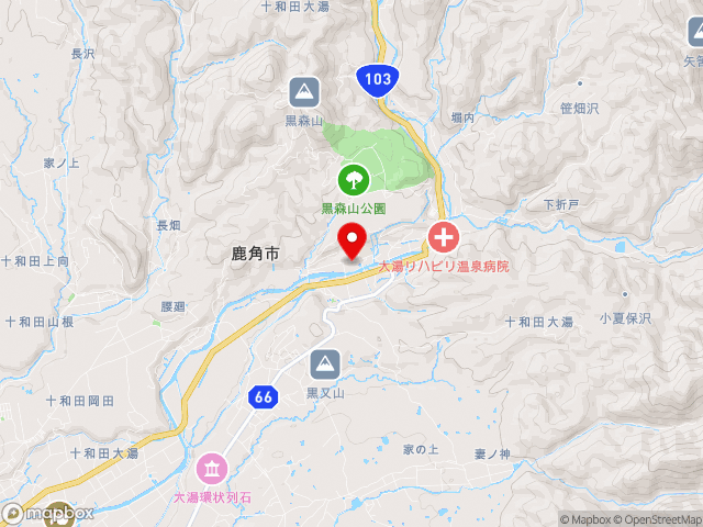 秋田県の道の駅おおゆの地図