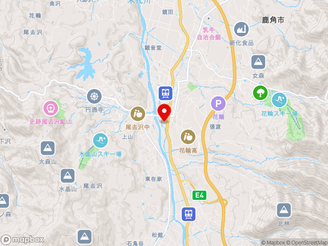 秋田県の道の駅かづのの地図
