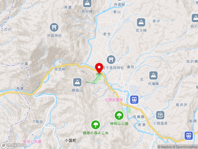 山形県の道の駅白い森おぐにの地図