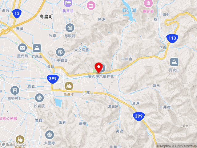山形県の道の駅 たかはたの地図