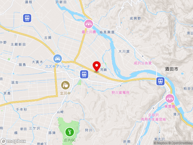 山形県の道の駅しょうないの地図