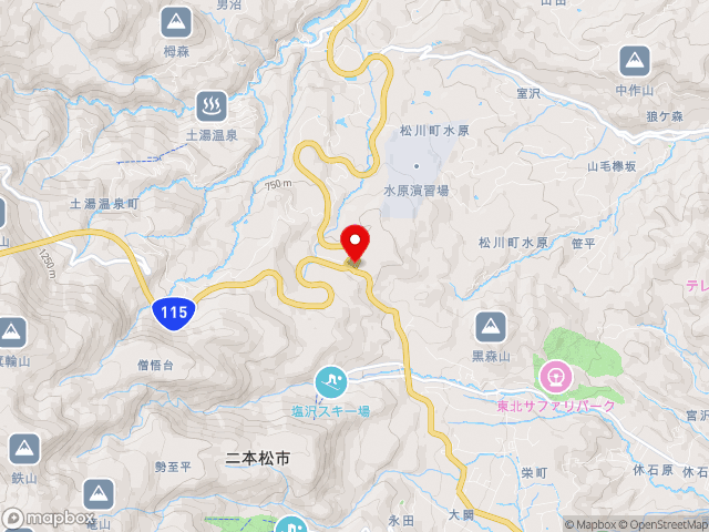福島県の道の駅 つちゆの地図