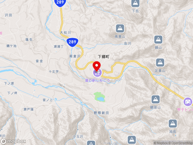 栃木県の道の駅 しもごうの地図