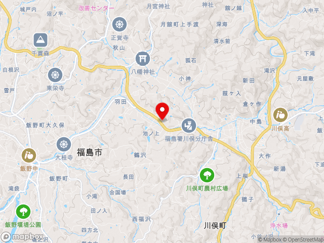 福島県の道の駅川俣の地図