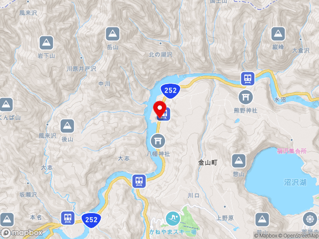 福島県の道の駅 奥会津かねやまの地図