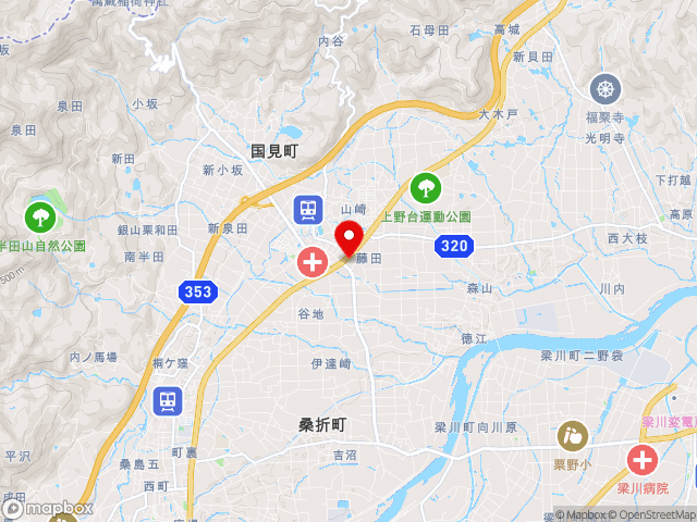 福島県の道の駅国見　あつかしの郷の地図