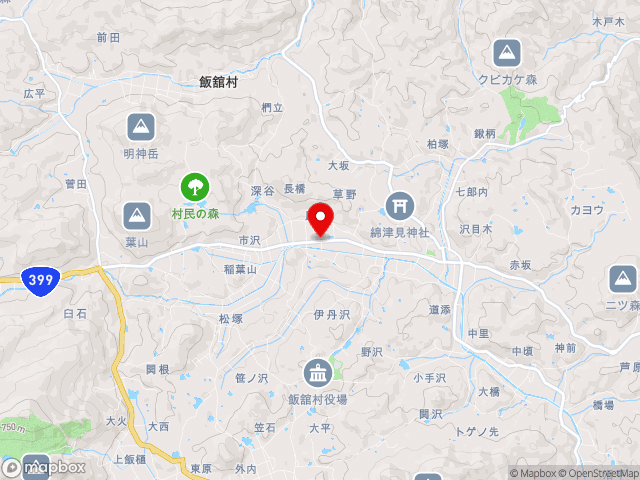 福島県の道の駅いいたて村の道の駅までい館の地図
