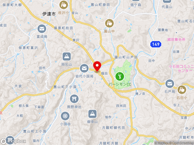 福島県の道の駅伊達の郷りょうぜんの地図