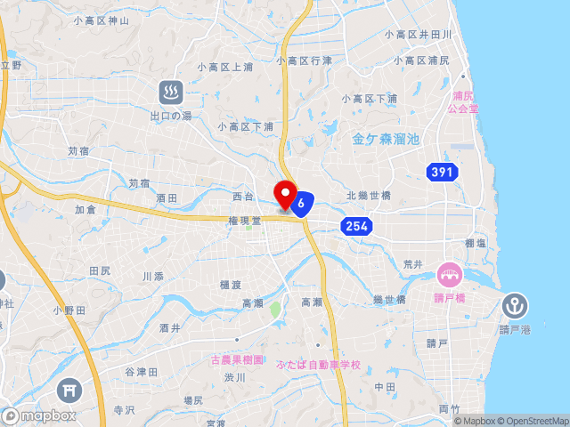 福島県の道の駅 なみえの地図