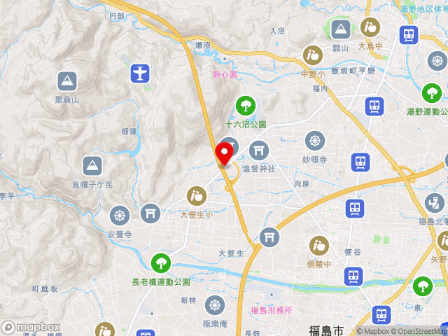 宮城県の道の駅 ふくしまの地図