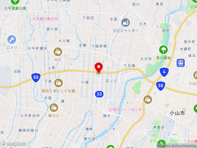 茨城県の道の駅 思川の地図