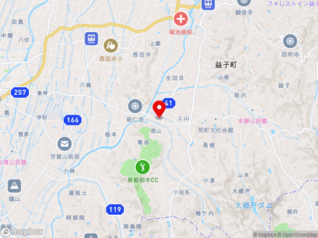 栃木県の道の駅 ましこの地図