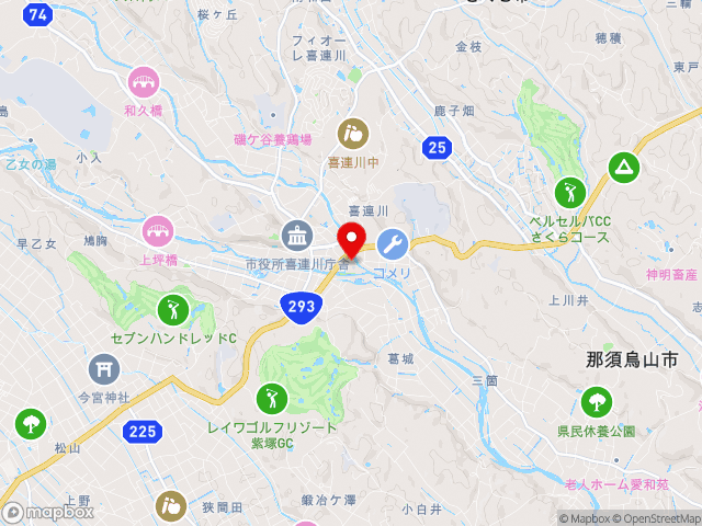 栃木県の道の駅 きつれがわの地図