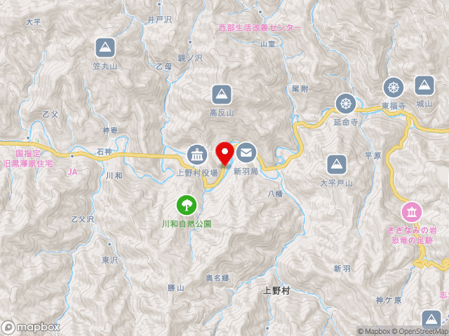 群馬県の道の駅 上野の地図