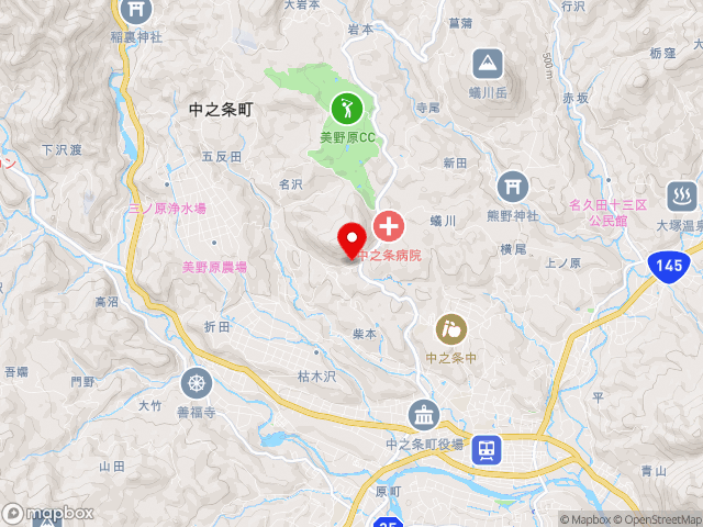 群馬県の道の駅霊山たけやまの地図