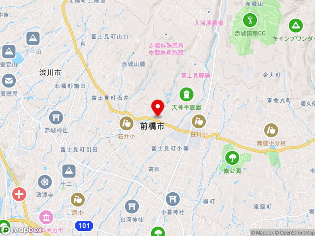 群馬県の道の駅ふじみの地図
