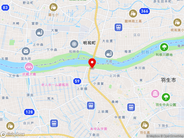 栃木県の道の駅 はにゅうの地図