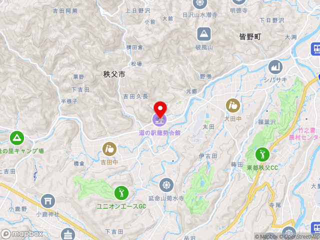 群馬県の道の駅 龍勢会館の地図