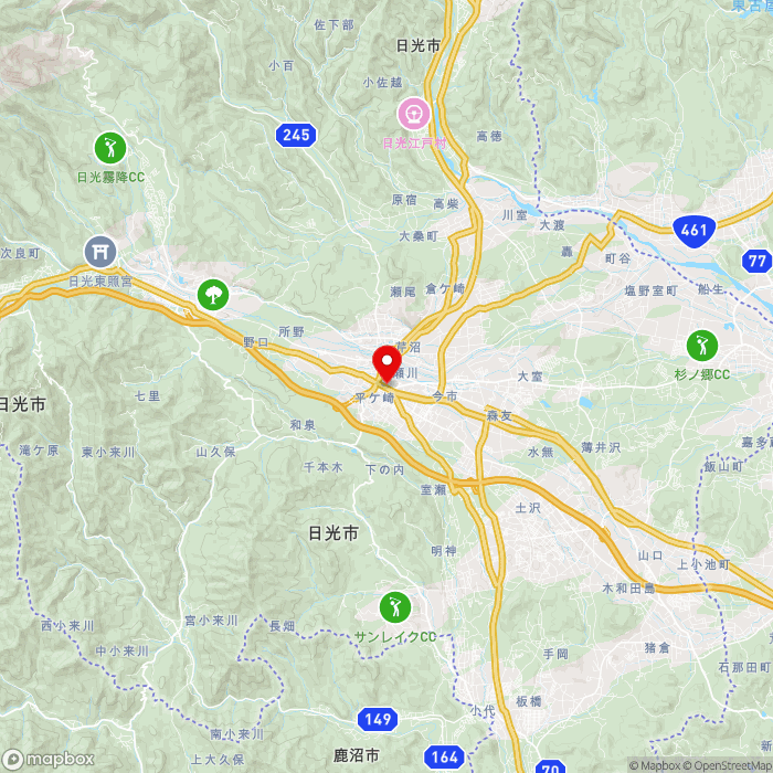 道の駅日光の地図（zoom11）栃木県日光市今市719-1