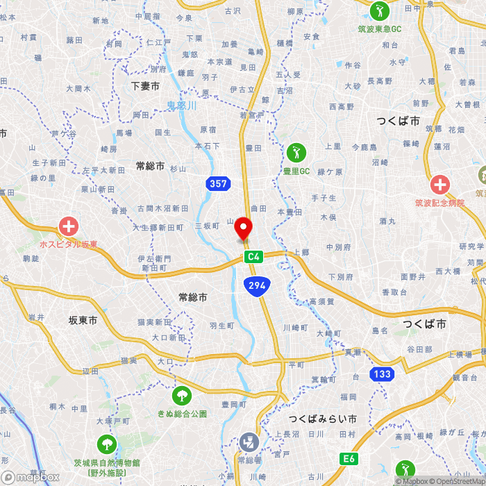 道の駅常総の地図（zoom11）茨城県常総市三坂新田町2004
