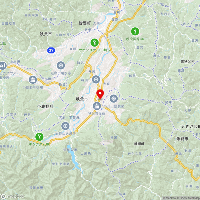 道の駅ちちぶの地図（zoom11）埼玉県秩父市大宮4625