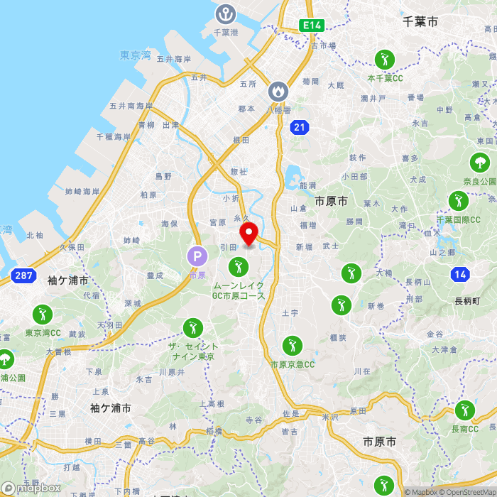 道の駅あずの里いちはらの地図（zoom11）千葉県市原市浅井小向492-1