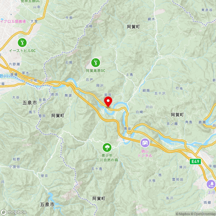 道の駅みかわの地図（zoom11）新潟県東蒲原郡阿賀町岩谷2865