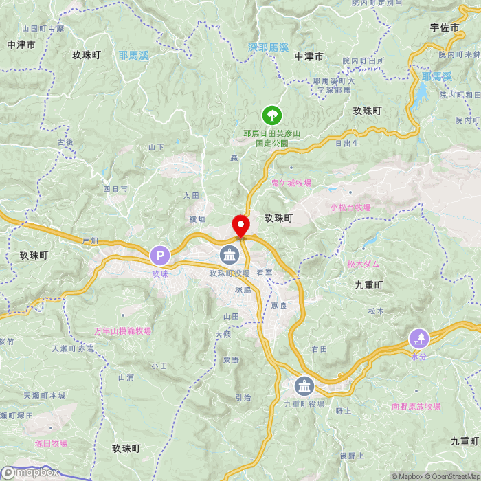 道の駅童話の里　くすの地図（zoom11）大分県玖珠郡玖珠町大字帆足2121